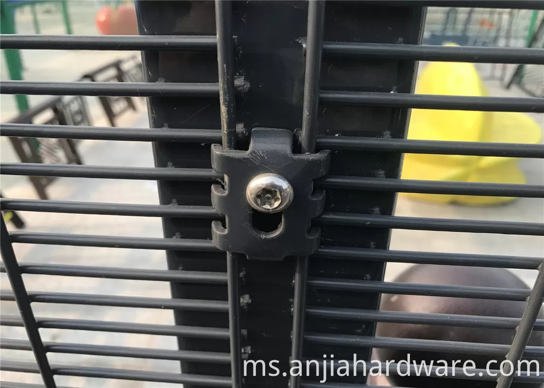 black coated safety fence